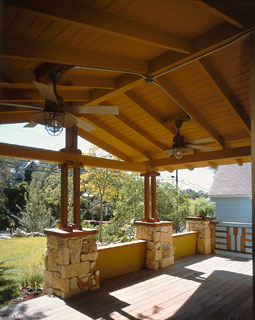 Arts & Crafts Custom Home - Front Porch Interior