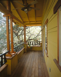 Arts & Crafts Custom Home Rear Porch