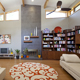 Mid-Century Modern Home - Library Window Seat